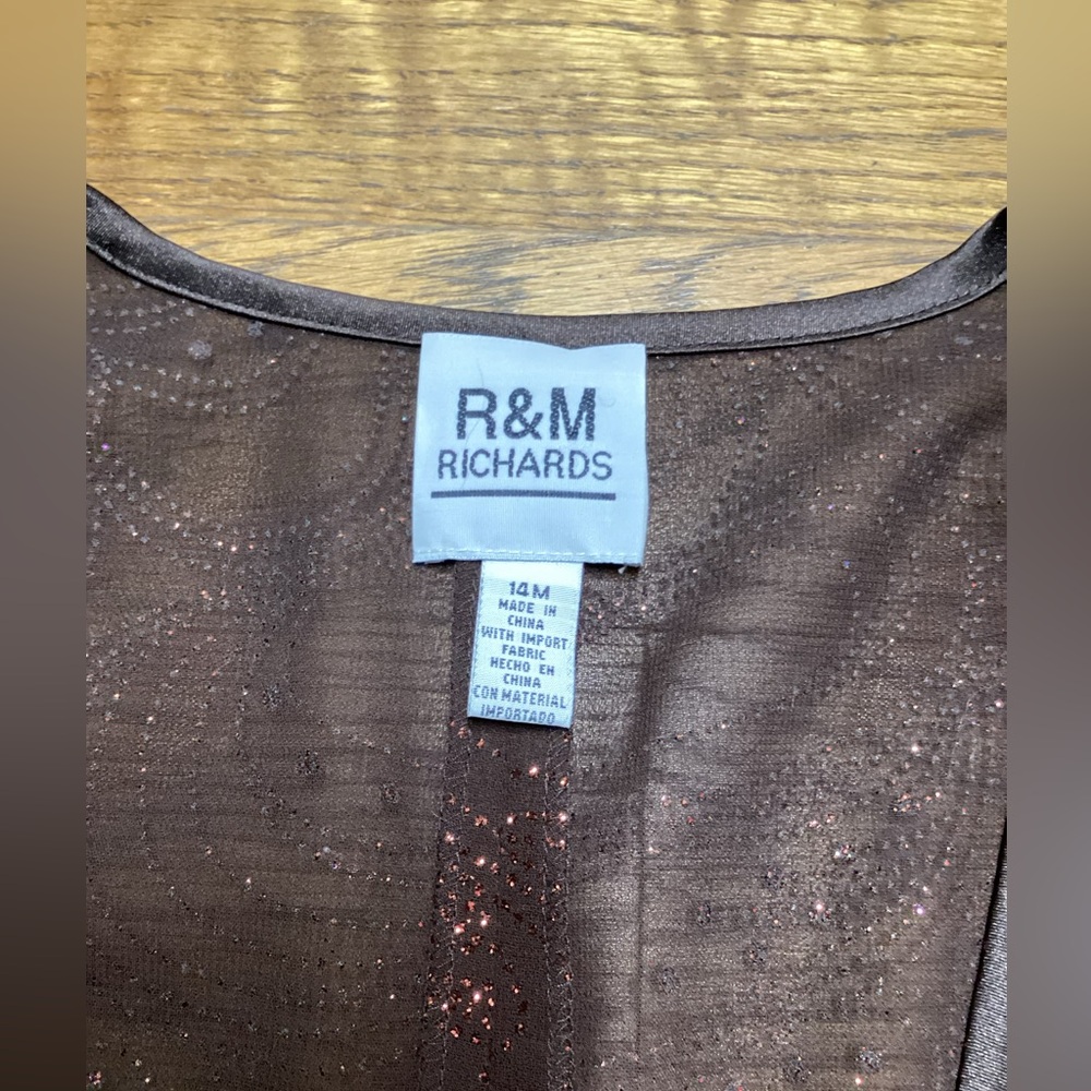 R & M Richards 2 piece Semi Formal Sheath dress with Embellished Jacket Size 14 - Picture 11 of 16